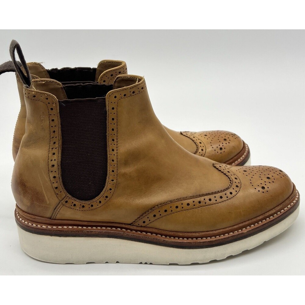 Grenson Men’s Uk 5.5 D Tan Leather Chelsea Boots Goodyear Welt Extralight Soles